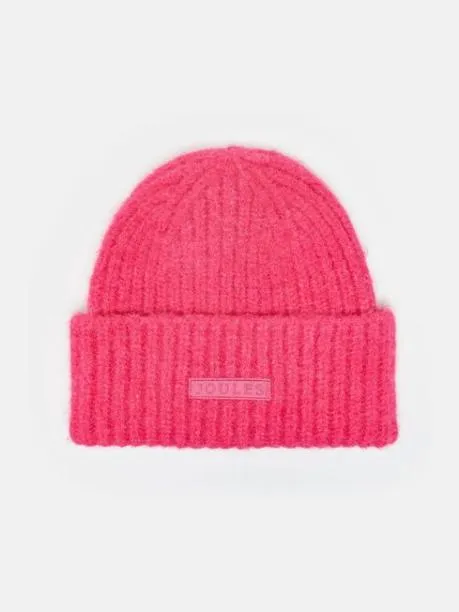 Hats Women Joules Bright Pink Beanie Hat