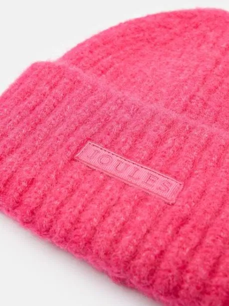 Hats Women Joules Bright Pink Beanie Hat