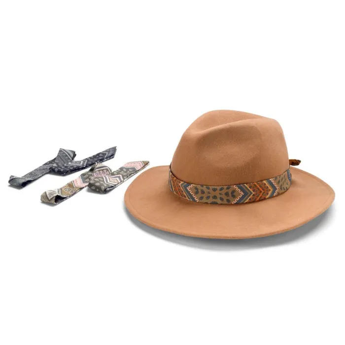 Hats Women Orvis Heritage Hills Interchangeable Band Felt Hat Dark Vicuna