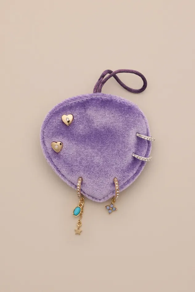 Heart Trio Earring Set Two Tone Women Lucky Brand Jewelry