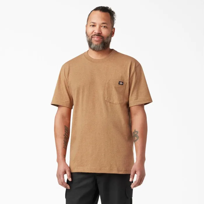 Heavyweight Heathered Short Sleeve Pocket TShirt Brown Duck Heather Brown Duck Heather bdh Men Dickies TShirts Heavyweight Heathered Short Sleeve Pocket TShirt Brown Duck Heather Brown Duck Heather bdh Men Dickies TShirts