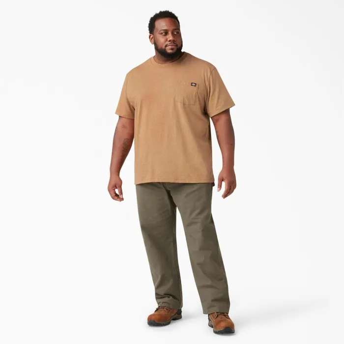 Heavyweight Heathered Short Sleeve Pocket TShirt Brown Duck Heather Brown Duck Heather bdh Men Dickies TShirts Heavyweight Heathered Short Sleeve Pocket TShirt Brown Duck Heather Brown Duck Heather bdh Men Dickies TShirts