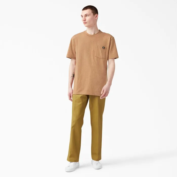 Heavyweight Heathered Short Sleeve Pocket TShirt Brown Duck Heather Brown Duck Heather bdh Men Dickies TShirts Heavyweight Heathered Short Sleeve Pocket TShirt Brown Duck Heather Brown Duck Heather bdh Men Dickies TShirts