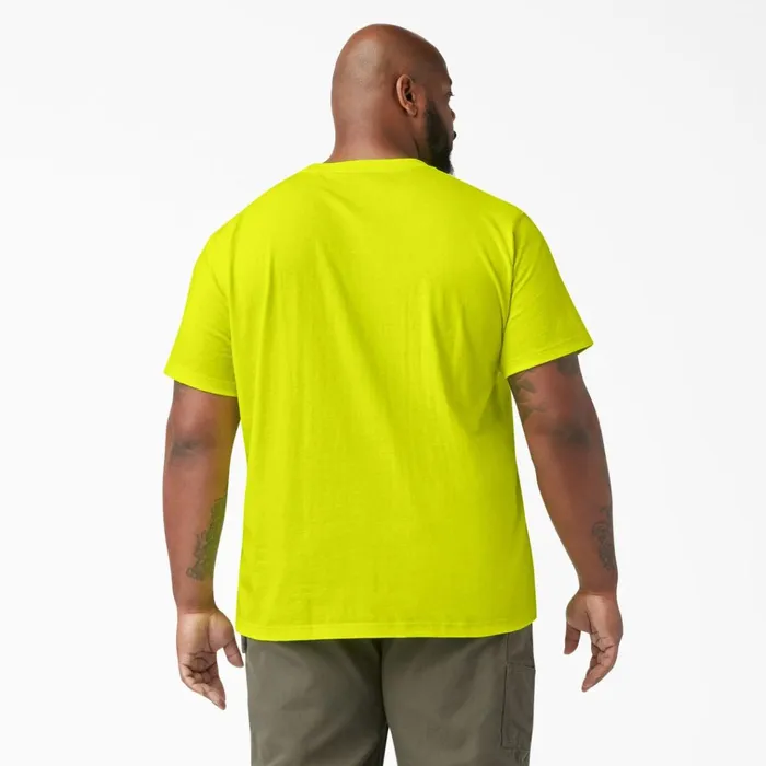 Heavyweight Neon Short Sleeve Pocket TShirt Bright Yellow Bright Yellow bwd Men Dickies Hi Vis Heavyweight Neon Short Sleeve Pocket TShirt Bright Yellow Bright Yellow bwd Men Dickies Hi Vis