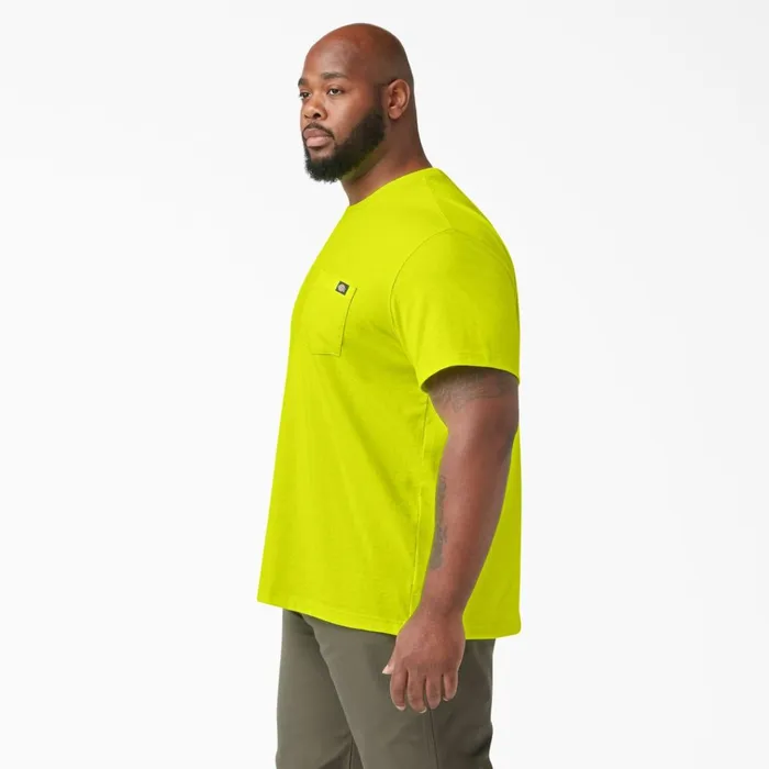 Heavyweight Neon Short Sleeve Pocket TShirt Bright Yellow Bright Yellow bwd Men Dickies Hi Vis Heavyweight Neon Short Sleeve Pocket TShirt Bright Yellow Bright Yellow bwd Men Dickies Hi Vis