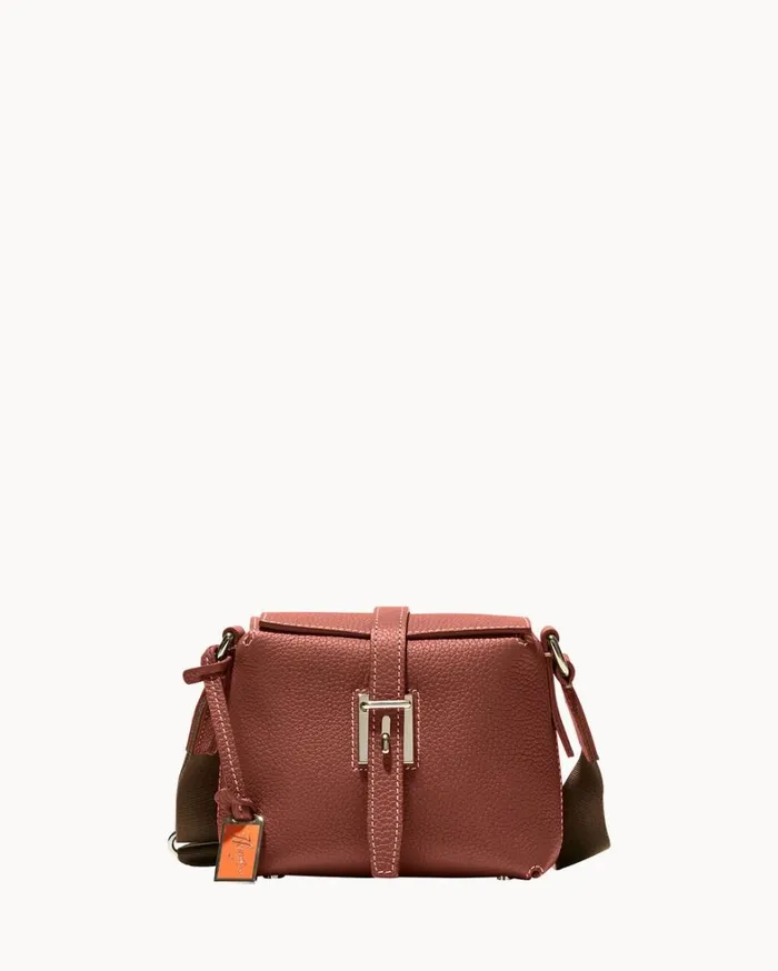 Henrys Mini Foldover Crossbody Chocolate Women Dooney and Bourke Crossbodies