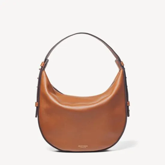 Hobo Crescent Smooth Tan Women Aspinal Of London Shoulder