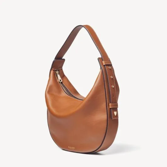 Hobo Crescent Smooth Tan Women Aspinal Of London Shoulder