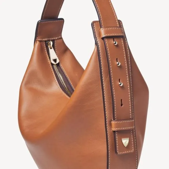 Hobo Crescent Smooth Tan Women Aspinal Of London Shoulder