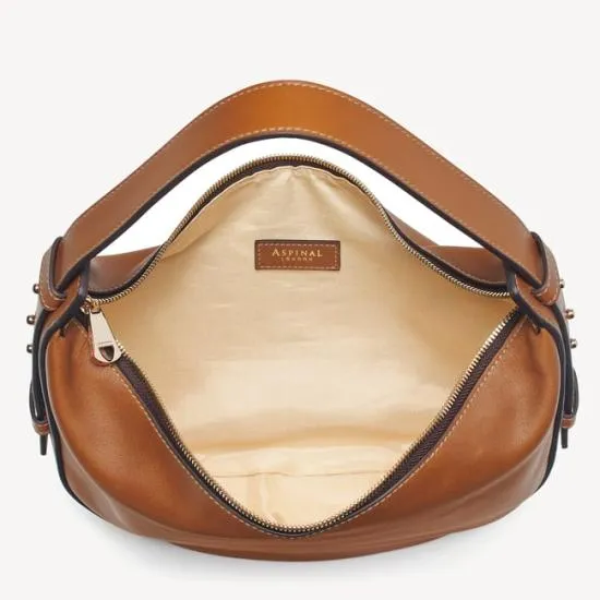 Hobo Crescent Smooth Tan Women Aspinal Of London Shoulder