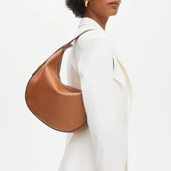 Hobo Crescent Smooth Tan Women Aspinal Of London Shoulder