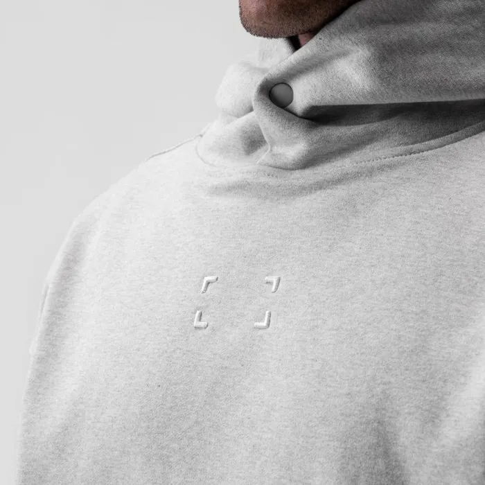 Hoodies and Sweatshirts Men ASRV TechTerry Hoodie Heather Grey 034space Bracket034