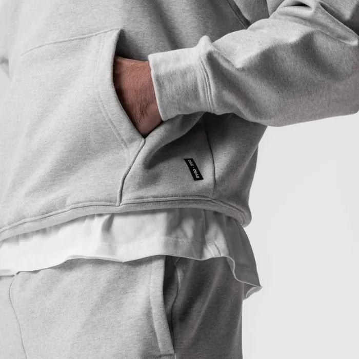 Hoodies and Sweatshirts Men ASRV TechTerry Hoodie Heather Grey 034space Bracket034