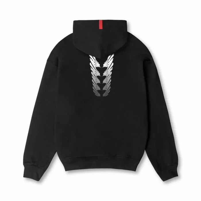 Hoodies and Sweatshirts Men ASRV TechTerry Zip Pocket Hoodie Black 034brush Stroke034