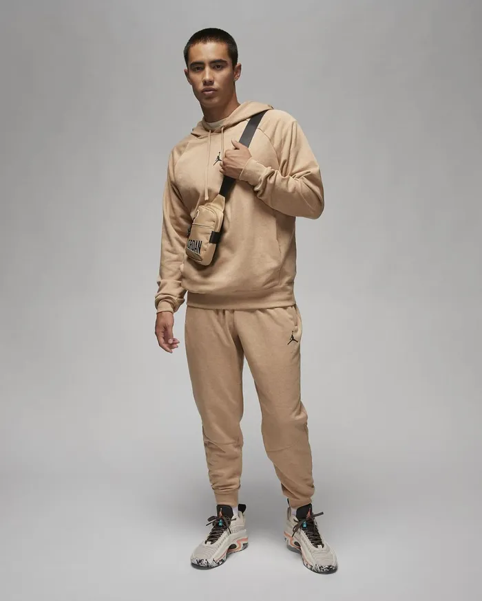 Hoodies And Sweatshirts Men Nike Jordan DriFIT Sport Crossover Hempheatherblack