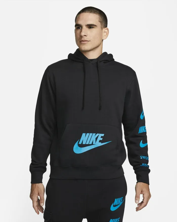 Hoodies And Sweatshirts Men Nike Sportswear Standard Issue Black