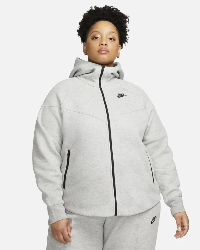 Hoodies And Sweatshirts Women Nike Sportswear Tech Fleece Windrunner Dark Grey Heatherblack