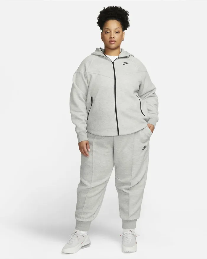 Hoodies And Sweatshirts Women Nike Sportswear Tech Fleece Windrunner Dark Grey Heatherblack