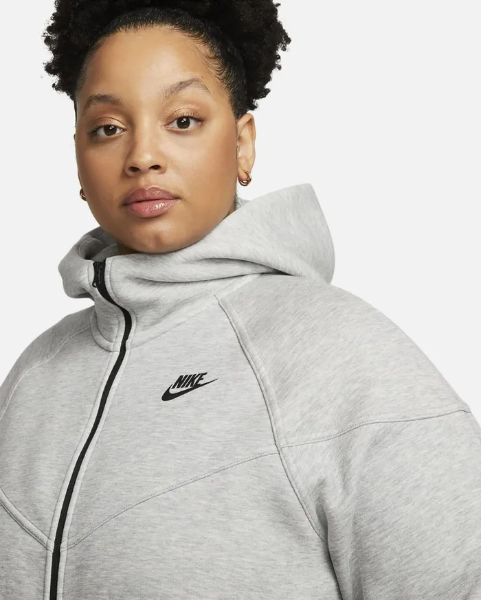 Hoodies And Sweatshirts Women Nike Sportswear Tech Fleece Windrunner Dark Grey Heatherblack