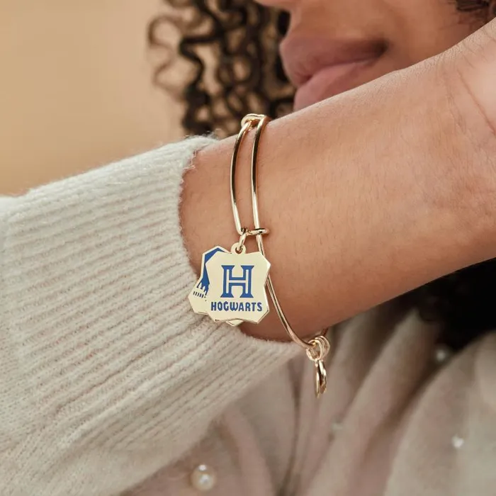 Iconic Women Alex And Ani Harry Potter Hogwarts Welcome Home Slider Charm Bangle Shiny Gold