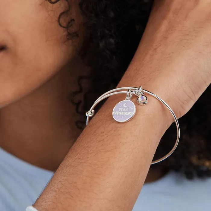 Iconic Women Alex And Ani I039m A Moonchild039 Duo Charm Bangle Silver