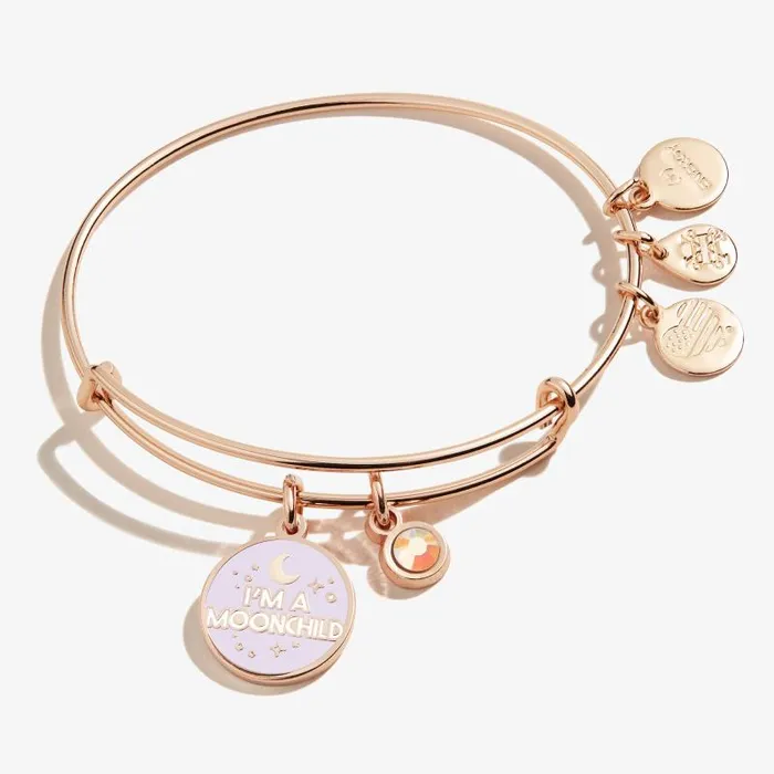 Iconic Women Alex And Ani I039m A Moonchild039 Duo Charm Bangle Silver