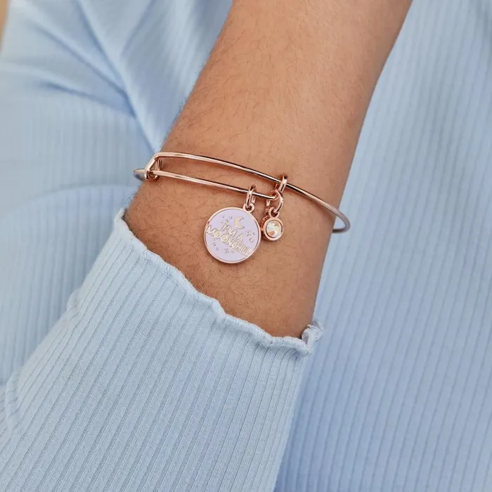 Iconic Women Alex And Ani I039m A Moonchild039 Duo Charm Bangle Silver