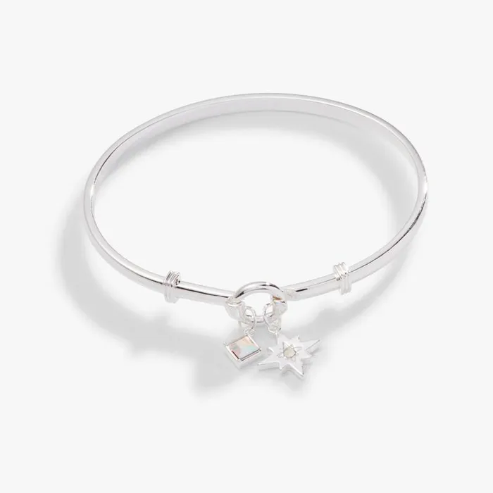Iconic Women Alex And Ani North Star Crystal Charm Clip Bangle Rose Gold