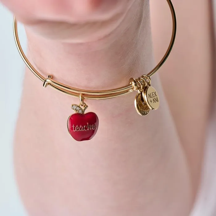 Iconic Women Alex And Ani Teacher Appreciation Charm Bangle Gold