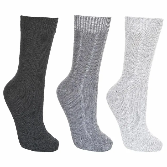 Intense Unisex Casual Socks 8211 3 Pack Black Marlflint Marlgrey Marl MenWomen Trespass Socks