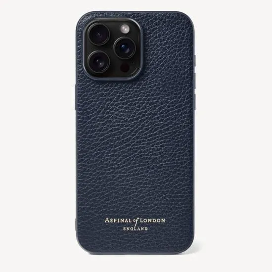 IPhone 15 Pro Max Case Navy Pebble Men Aspinal Of London Business Essentials