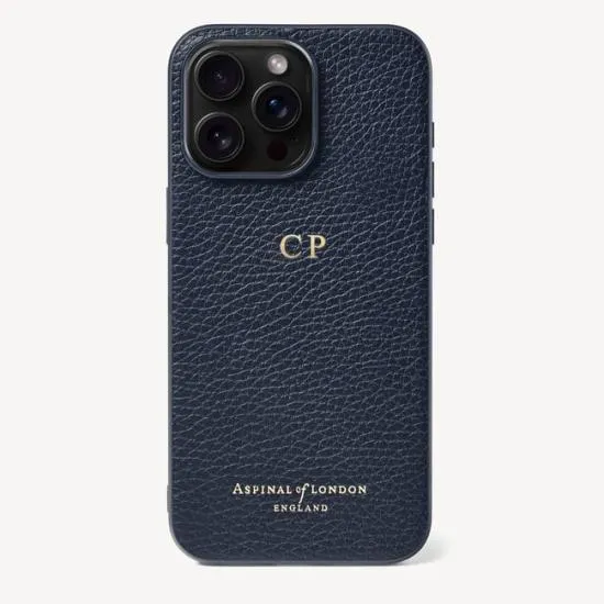IPhone 15 Pro Max Case Navy Pebble Men Aspinal Of London Business Essentials