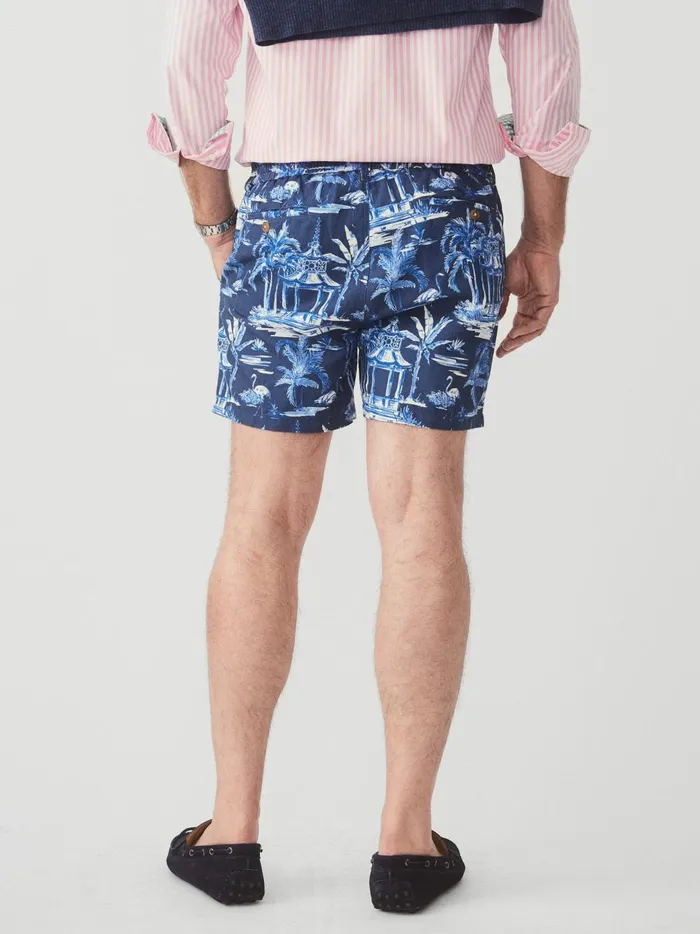 JMclaughlin Bay 5034 Shorts In Persian Pergola Navyblue Men Shorts