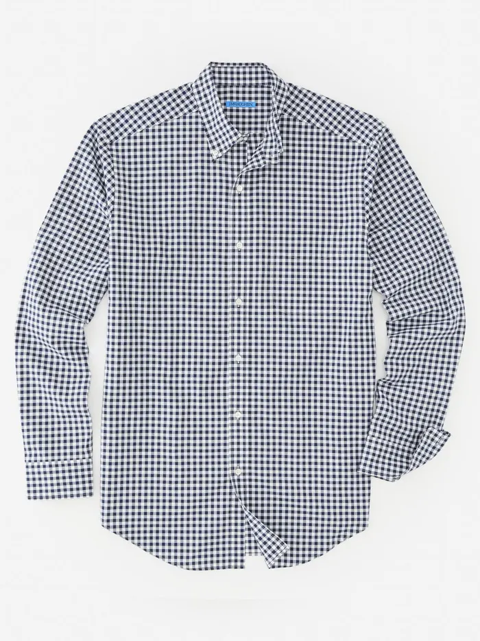 JMclaughlin Collis Classic Fit Shirt In Gingham Navywhite Men Shirts JMclaughlin Collis Classic Fit Shirt In Gingham Navywhite Men Shirts