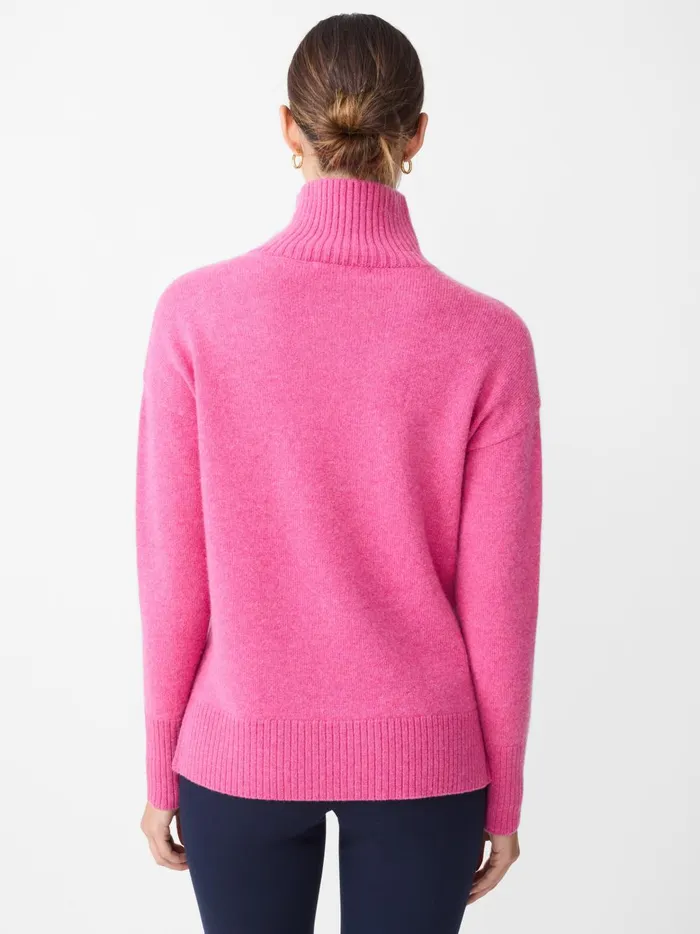JMclaughlin Dina Cashmere Turtleneck Heather Blush Women Sweaters JMclaughlin Dina Cashmere Turtleneck Heather Blush Women Sweaters
