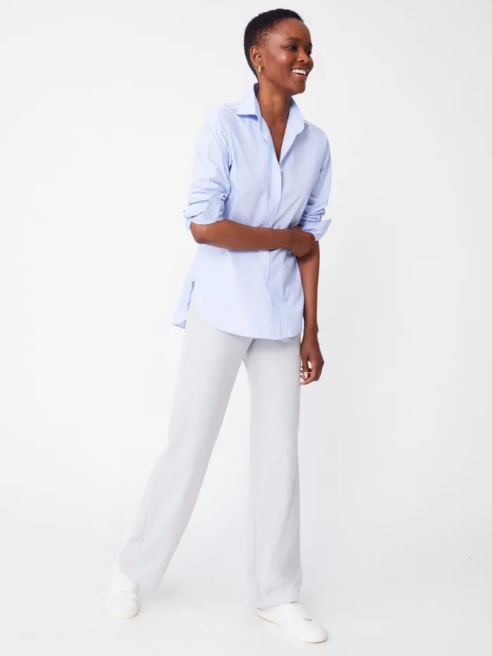 JMclaughlin Finn Shirt In Stripe Sky Bluewhite Women Shirts and Tops JMclaughlin Finn Shirt In Stripe Sky Bluewhite Women Shirts and Tops