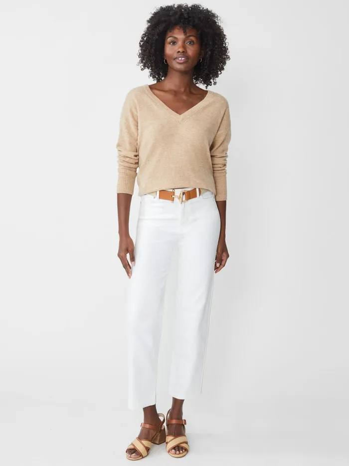 JMclaughlin Glynn Cashmere Sweater Heather Camel Women Sweaters JMclaughlin Glynn Cashmere Sweater Heather Camel Women Sweaters