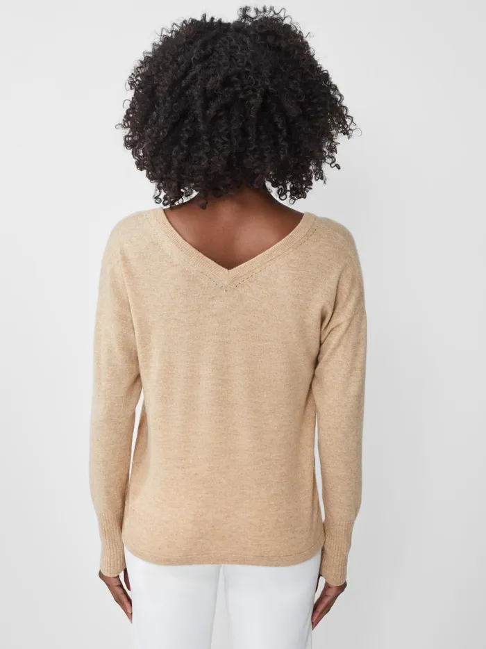 JMclaughlin Glynn Cashmere Sweater Heather Camel Women Sweaters JMclaughlin Glynn Cashmere Sweater Heather Camel Women Sweaters