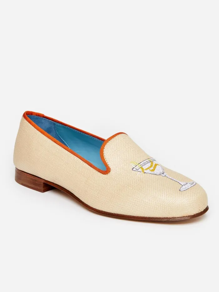 JMclaughlin JMcl X Stubbs U0026 Wootton Grasscloth Slippers In Martini Natural Men Loafers JMclaughlin JMcl X Stubbs U0026 Wootton Grasscloth Slippers In Martini Natural Men Loafers