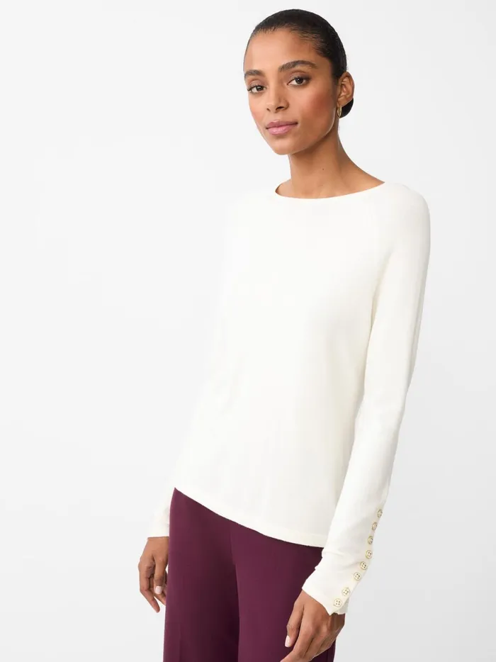 JMclaughlin Jamey Sweater Egret White Women Sweaters