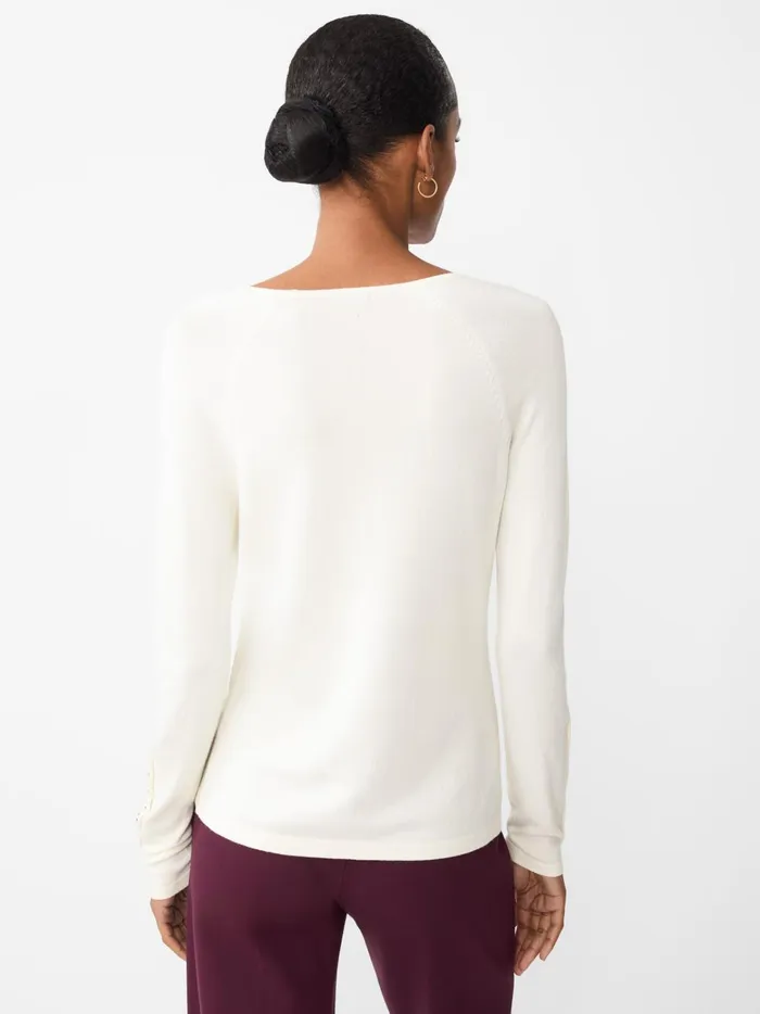 JMclaughlin Jamey Sweater Egret White Women Sweaters