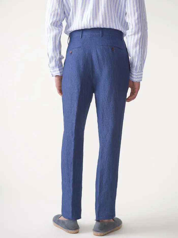 JMclaughlin Oxford Linen Pants Heather Navy Men Pants