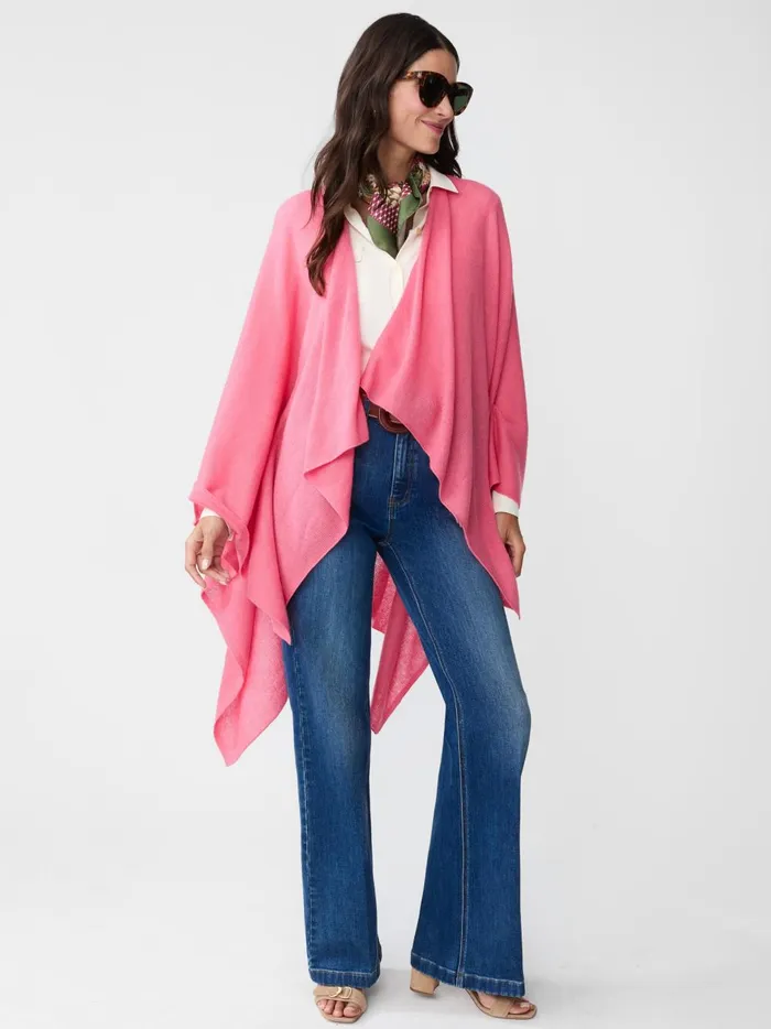 JMclaughlin Rossi Cashmere Wrap Rose Women Jackets and Outerwear JMclaughlin Rossi Cashmere Wrap Rose Women Jackets and Outerwear