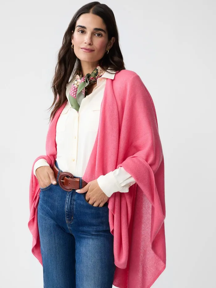 JMclaughlin Rossi Cashmere Wrap Rose Women Jackets and Outerwear JMclaughlin Rossi Cashmere Wrap Rose Women Jackets and Outerwear