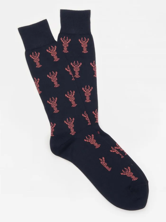 JMclaughlin Socks In Lobster Navy Men Socks