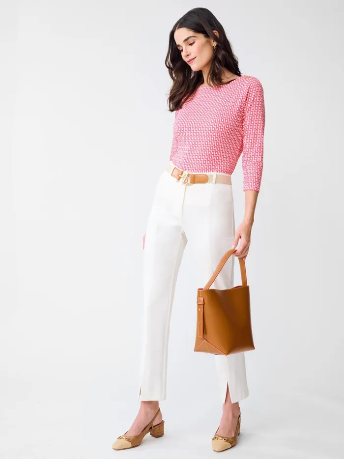 JMclaughlin Wavesong Tee In Micro City Windows Pinkoff White Women Shirts and Tops