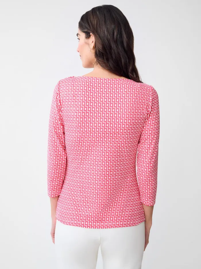 JMclaughlin Wavesong Tee In Micro City Windows Pinkoff White Women Shirts and Tops