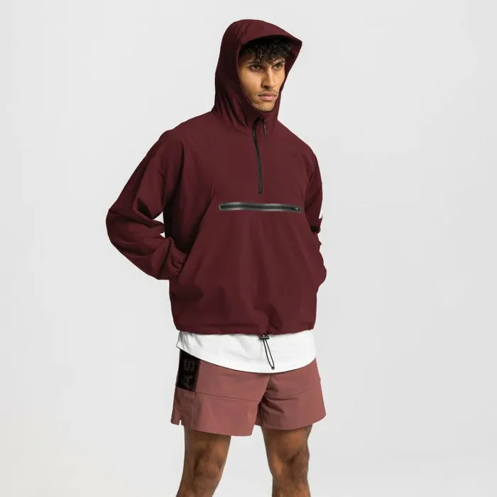 Jackets and Outerwear Men ASRV TETRALITE Anorak Jacket Crimson Red