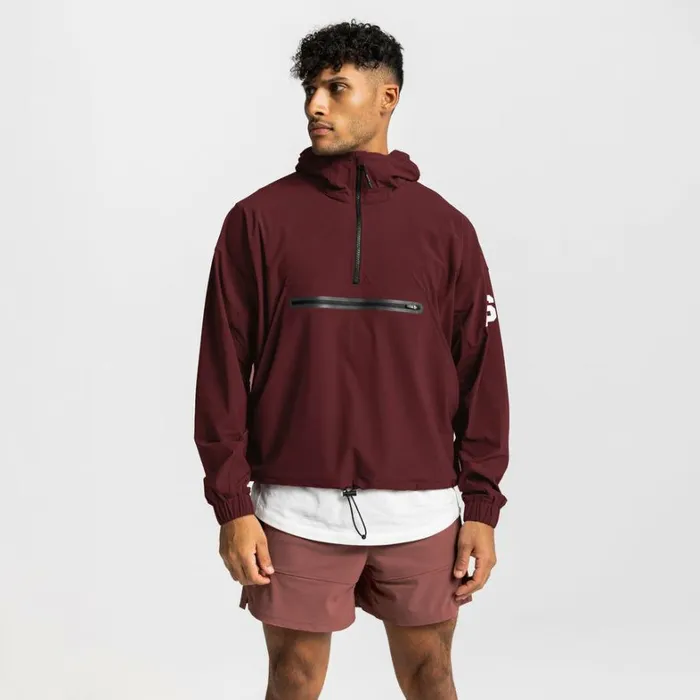 Jackets and Outerwear Men ASRV TETRALITE Anorak Jacket Crimson Red