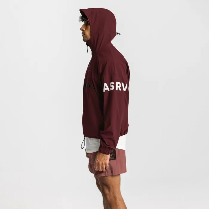 Jackets and Outerwear Men ASRV TETRALITE Anorak Jacket Crimson Red